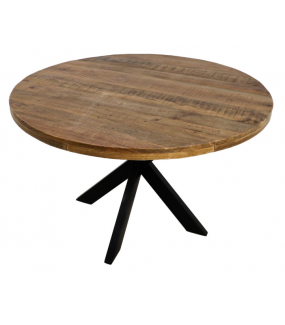 Stół MELBOURNE 140 cm drewno mango świetnie sprawdzi się w salonie, pokoju, jadalni w stylu industrialnym.