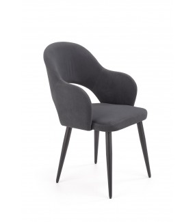 Krzesło Almagro szare do salonu urządzonego w stylu klasycznym oraz nowoczesnym.