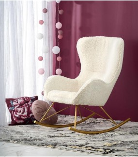 Przepiękny bujany fotel LIBERTO do salonu w stylu nowoczesnym, klasycznym oraz glamour.