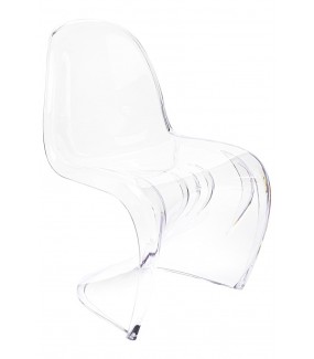 Piękne krzesło HOVER transparentne do salonu, jadalni, sypialni oraz przedpokoju.