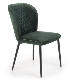 Krzesło NEBRASKA zielone świetnie sprawdzi się w salonie, pokoju dziennym czy jadalni