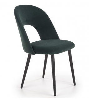Krzesło DETROIT zielone świetnie sprawdzi się w salonie, pokoju dziennym czy jadalni