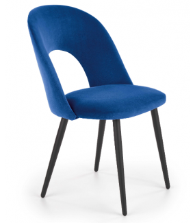 Stylowe krzesło DETROIT granatowe świetnie sprawdzi się w stylu nowoczesnym, modern, retro czy industrialnym