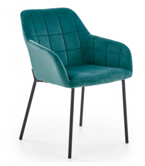 Krzesło BAKSJO zielone świetnie sprawdzi się w salonie, pokoju dziennym czy jadalni