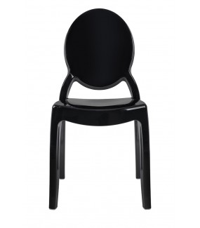 Świetne krzesło w kolorze czarnym do salonu urządzonego w stylu nowoczesnym.