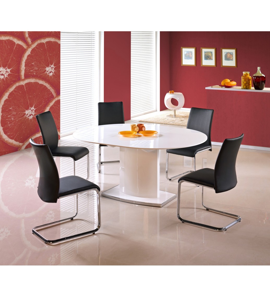 Stół rozkładany FEDERICO 120 cm - 160 cm biały świetnie zaprezentuje się w salonie, pokoju, kuchni czy jadalni.