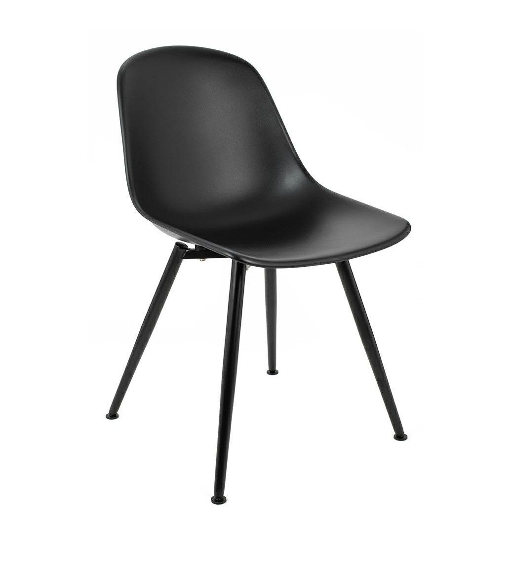 Krzesło RESOL czarne do salonu urządzonego w stylu nowoczesnym, klasycznym oraz skandynawskim.