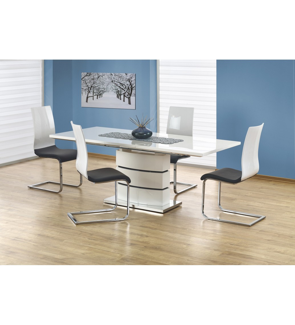 Stół rozkładany NOBEL 160 cm - 200 cm biały świetnie sprawdzi się w salonie, pokoju, jadalni czy kuchni.