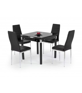 Stół rozkładany KENT 80 cm - 130 cm czarny świetnie sprawdzi się w stylu nowoczesnym czy modern.
