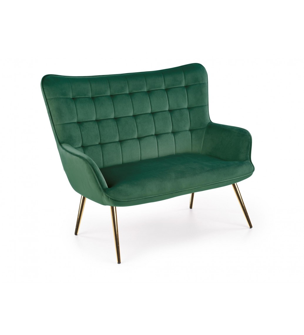 Sofa CASTEL 129 cm zielona sprawdzi się w stylu klasycznym, modern, nowoczesnym czy skandynawskim.