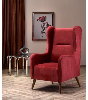 Wygodny fotel z podłokietnikami CHESTER 2 bordowy sprawdzi się w salonie, pokoju, sypialni czy domowej bibliotece lub gabinecie.