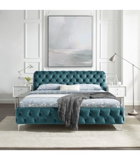 Świetne łóżko do sypialni urządzonej w stylu modern barock, klasycznym oraz nowoczesnym.
