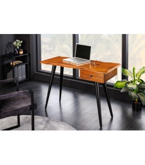 Biurko DELPHI 110 cm drewno akacja do domowego gabinetu oraz biura.