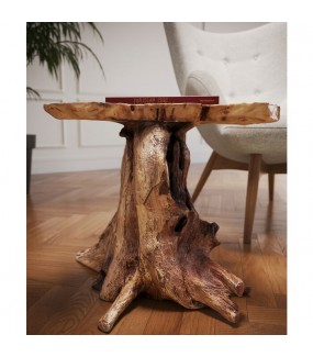 Stolik kawowy Tree 40 cm drewno teak do salonu