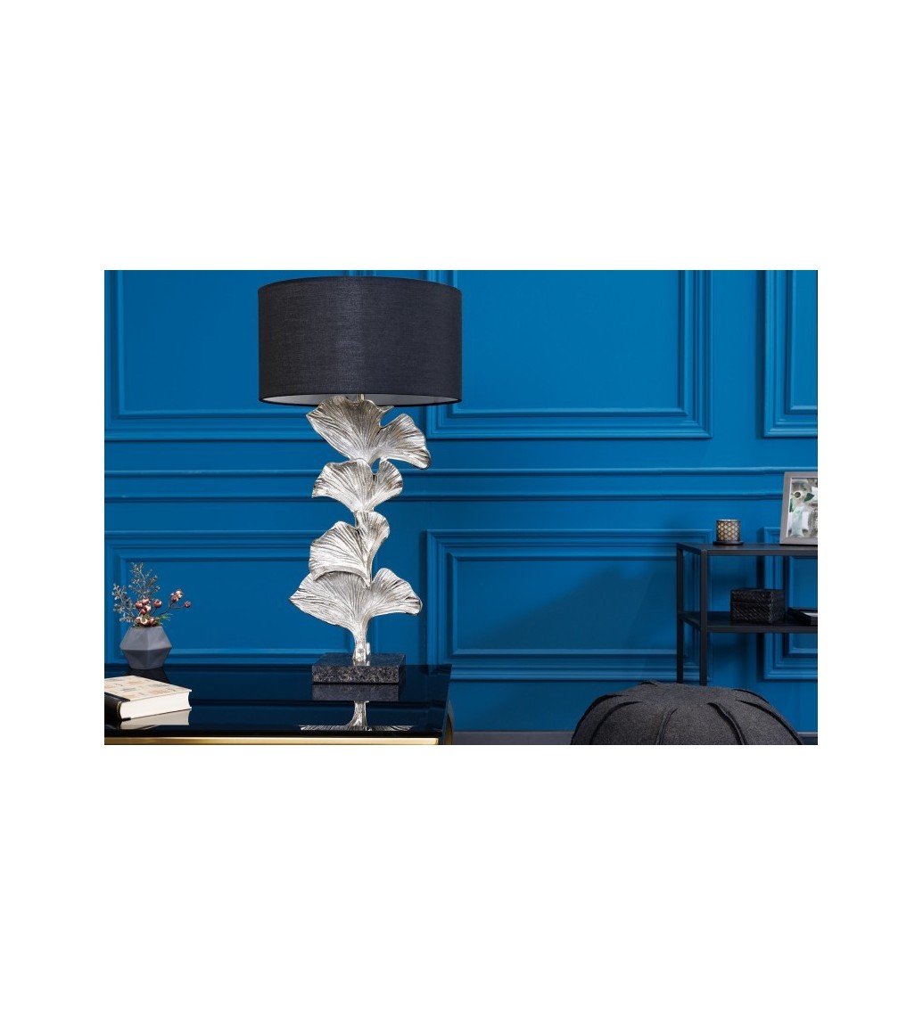 Lampa stołowa Morella 70 cmsrebrna do sypialni oraz salon urządzonego w stylu nowoczesnym oraz glamour.
