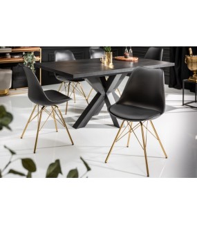 Krzesło RUFO II Scandinavia czarne do salonu urządzonego w stylu klasycznym, nowoczesnym oraz skandynawskim.