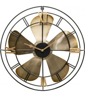 Zegar PROPELLER złoty to propozycja do jadalni, kuchni, pokoju czy salonu.
