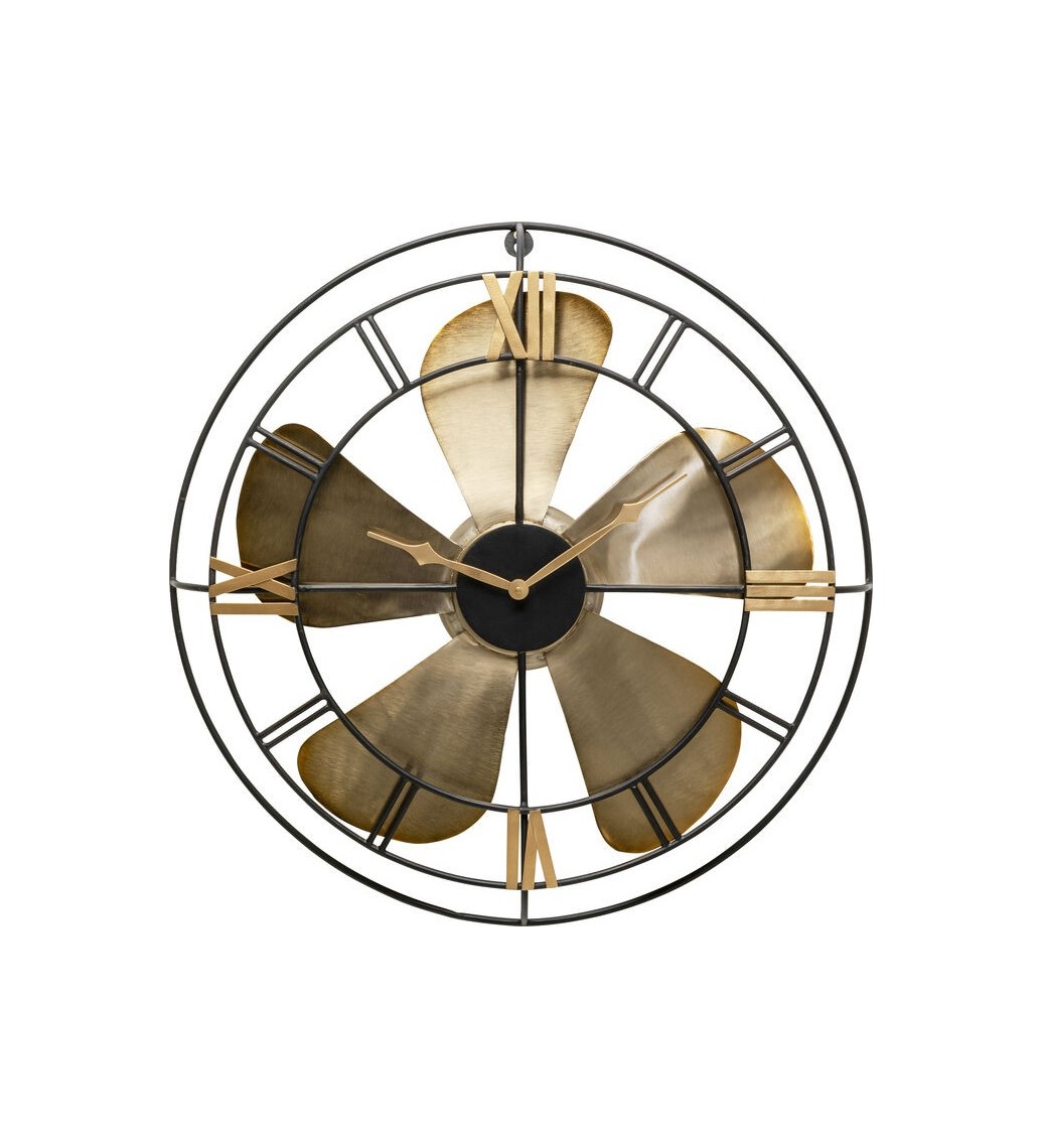 Zegar PROPELLER złoty to propozycja do jadalni, kuchni, pokoju czy salonu.