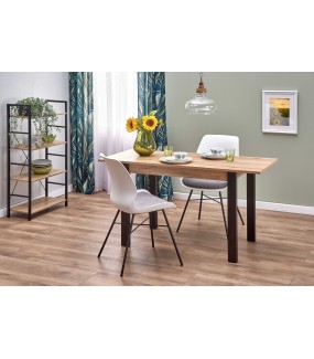 Stół rozkładany GINO 100 cm - 135 cm w kolorze dąb wotan sprawdzi się w pokoju, salonie, kuchni czy jadalni.