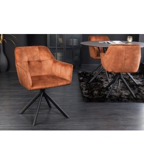 Krzesło  obrotowe TAVIRA II brązowe do salonu oraz jadalni w stylu nowoczesnym oraz klasycznym.