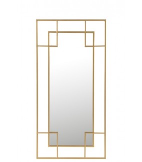 Lustro CAROLINE 120 cm x 60 cm złote do salonu, pokoju w stylu nowoczesnym, glamour, klasycznym czy modern