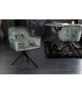 Krzesło  obrotowe TAVIRA II zielone do salonu oraz jadalni w stylu nowoczesnym oraz klasycznym.