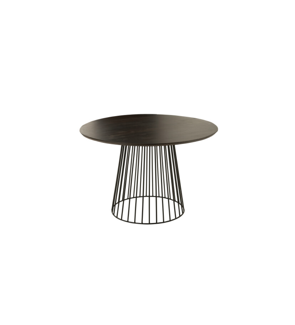 Stół SIAVONGA 120 cm czarny przepięknie zaaranżuje wnętrze w stylu industrialnym.