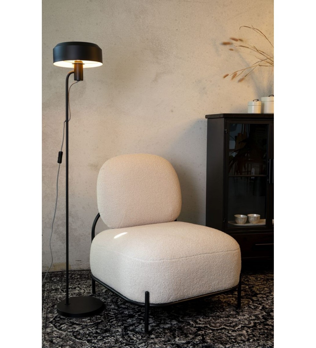 Designerski fotel LOUNGE POLLY biały do salonu czy pokoju dziennego.
