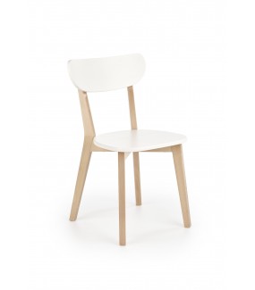 Stylowe krzesło BUGGI białe świetnie sprawdzi się w kuchni, jadalni, salonie, pokoju oraz lokalach gastronomicznych