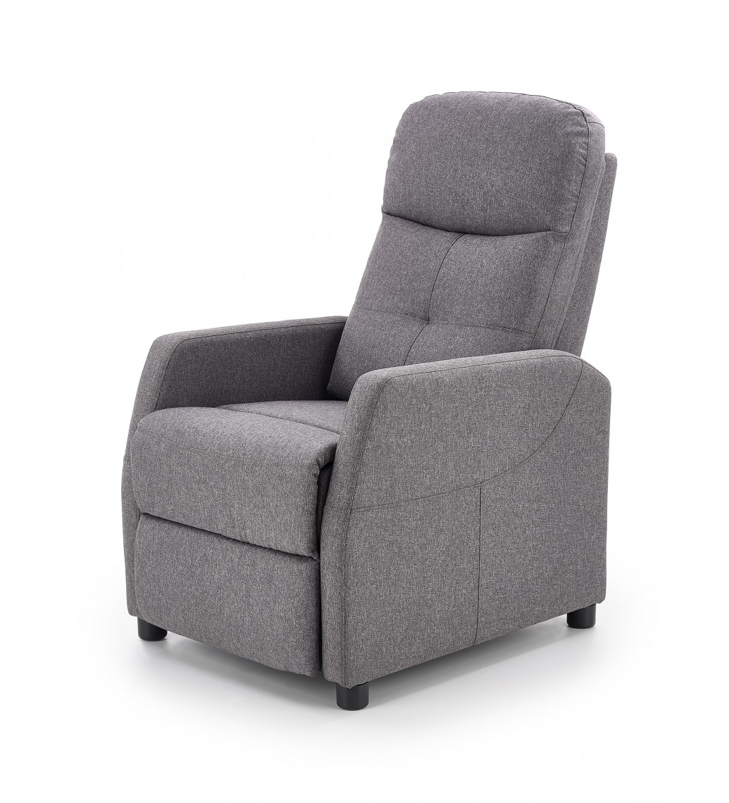 Fotel rozkładany FELIPE 64 cm szary do salonu urządzonego w stylu nowoczesnym oraz klasycznym.