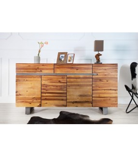 Komoda GAIA Genesis 170 cm drewno akacja do salonu urządzonego w stylu industrialnym, przemysłowym oraz loftowym.