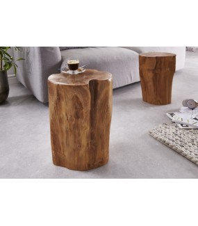 Stolik kawowy Root drewno teak do salonu urządzonego w stylu industrialnym, przemysłowym oraz loftowym.