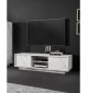 Stolik pod TV CARRARA 139 cm w optyce białego marmuru