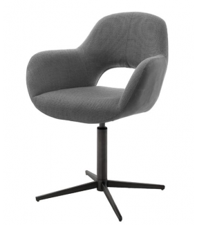Krzesło MELROSE 2S z obrotowym siedziskiem antracytowe