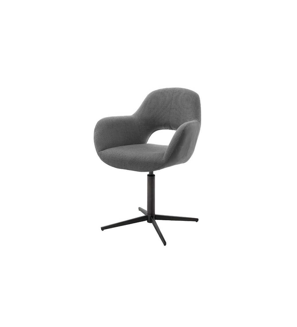 Krzesło MELROSE 2S z obrotowym siedziskiem antracytowe
