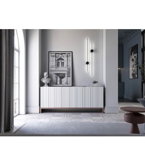 Komoda ELPIS 168 cm biała do salonu urządzonego w stylu nowoczesnym oraz glamour.