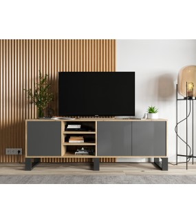 Piękna szafka RTV Apollo do salonu urządzonego w stylu industrialnym, loftowym oraz industrialnym.