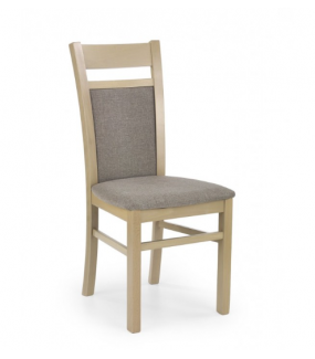 Krzesło GERARD II w kolorze dąb sonoma z szarym siedziskiem