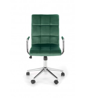 Przepiękny Fotel biurowy GONZO 4 Ciemnozielony do biura urządzonego w stylu nowoczesnym oraz klasycznym
