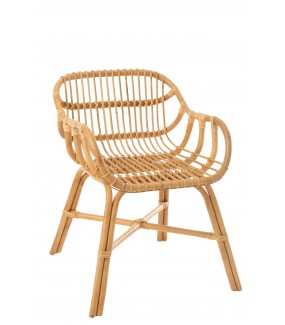 Piękne krzesło wykonane z naturalnych materiałów do salonu.