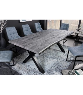 Stół BARIO Wild 180 cm szary do salonu urządzonego w stylu industrialnym, przemysłowym oraz loftowym.