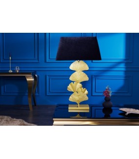 Lampa stołowa SORIA Czarno Złota do salonu urządzonego w stylu przemysłowym oraz loftowym.