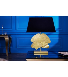 Lampa stołowa SORIA 60 cm czarno złota do salonu oraz sypialni.