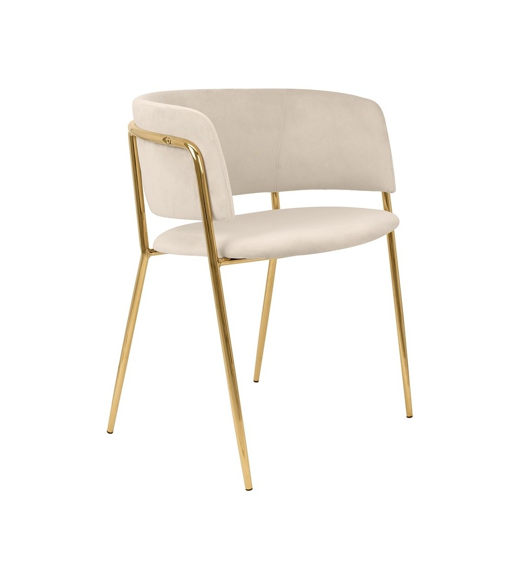 Krzesło DELTA beżowe do salonu urzadzonego w stlyu nowoczesnym, klasycznym oraz glamaour.