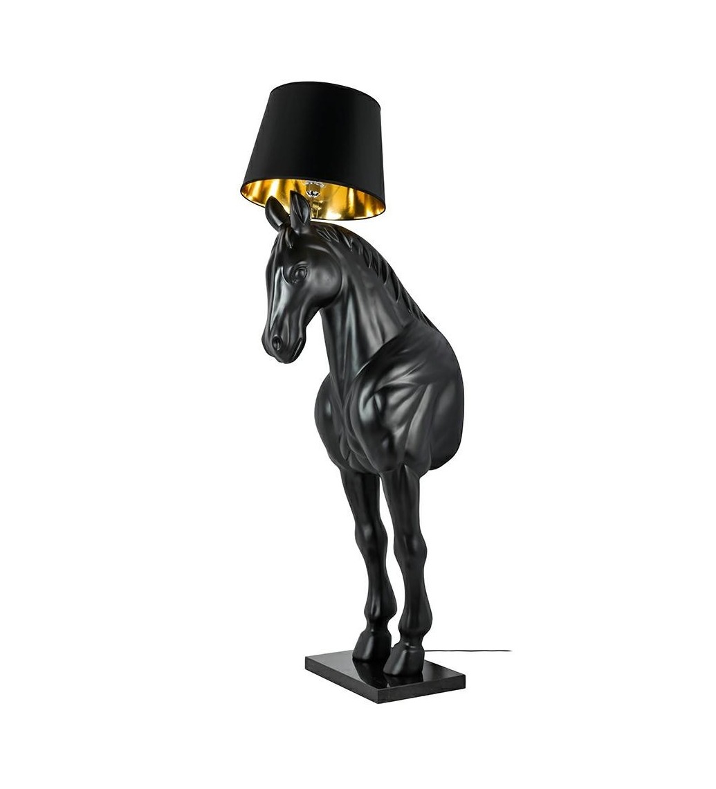 Lampa podłogowa Horse Stand M czarna do salonu