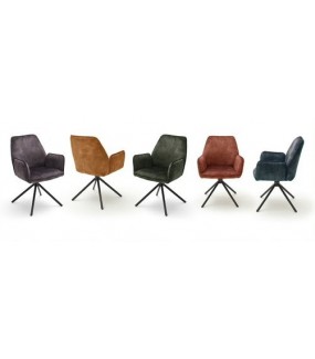 Krzesło z podłokietnikami z serii OTTAWA tapicerowane świetnie sprawdzi się w nowoczesnym salonie lub gabinecie retro.