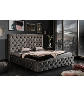 Łóżko Big CITY Paris 180 cm x 200 cm oliwkowo szare do sypialni w stylu nowoczesnym.