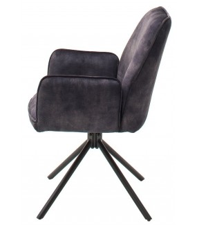 Krzesło z serii OTTAWA tapicerowane w optyce weluru świetnie sprawdzi się w nowoczesnym salonie lub gabinecie retro.
