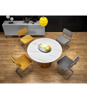 Piękny stół do salonu urządzonego w stylu nowoczesnym, klasycznym oraz skandynawskim.