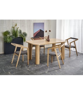 Stół rozkładany ELEFANTE 160 cm - 240 cm w kolorze dąb naturalny do salonu urządzonego w stylu skandynawskim.